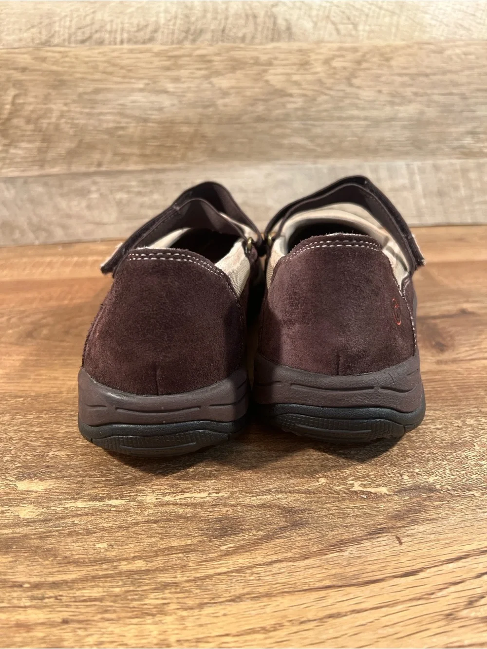 Rockport Brown and Beige Mary Jane Flats